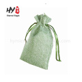 New design sackcloth jute gift drawstring printed bag